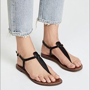 Sam Edelman Matte Black Gigi Thong Sandals